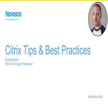 Novosco: Citrix tips and best practices