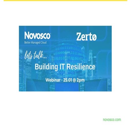 Novosco Building IT Resilience Webinar 