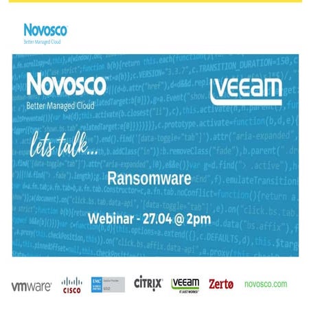 Novosco ransomware webinar presentation