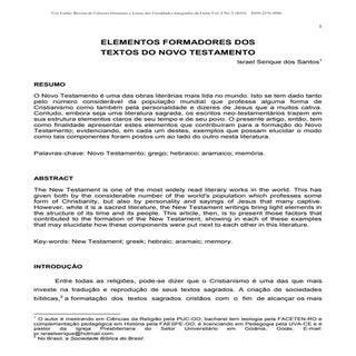 Novo testamento artigo