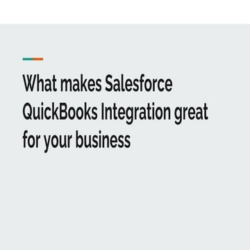What makes Salesforce QuickBooks Integration great for your business