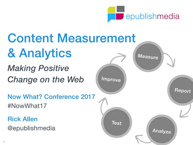 Content Measurement and Analytics: Making Positive Change on the Web by Rick ...