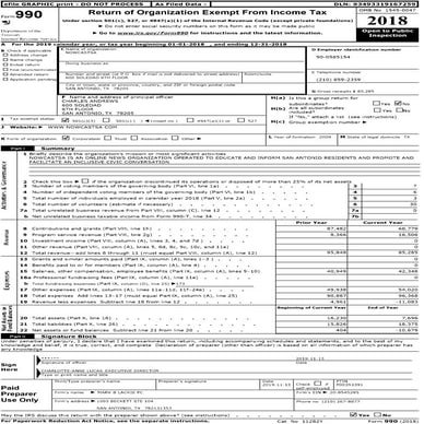 2018 Form 990