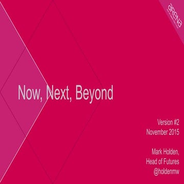 Now Next Beyond v2: Making Sense of Change