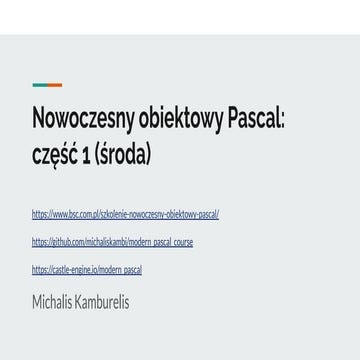 Nowoczesny obiektowy Pascal (1) - kurs BSC