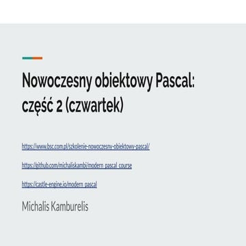 Nowoczesny obiektowy Pascal (2) - kurs BSC