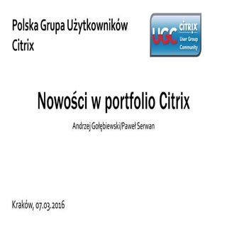 Nowosci w portfolio Citrix