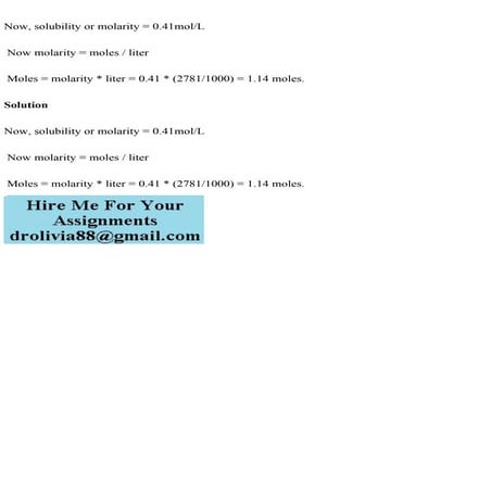 Now, solubility or molarity = 0.41molL Now molarity = moles  l.pdf