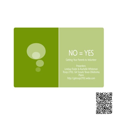 No=Yes (Trailblazers 2012)
