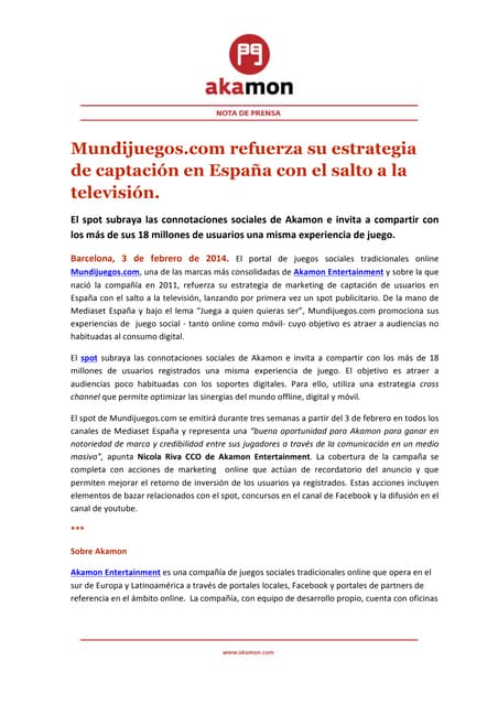 NP_Mundijuegos com refuerza su estrategia de captación en España con el salto a la televisión