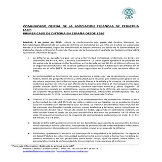 Comunicado de la AEP sobre el prime...