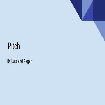 Pitch presentation