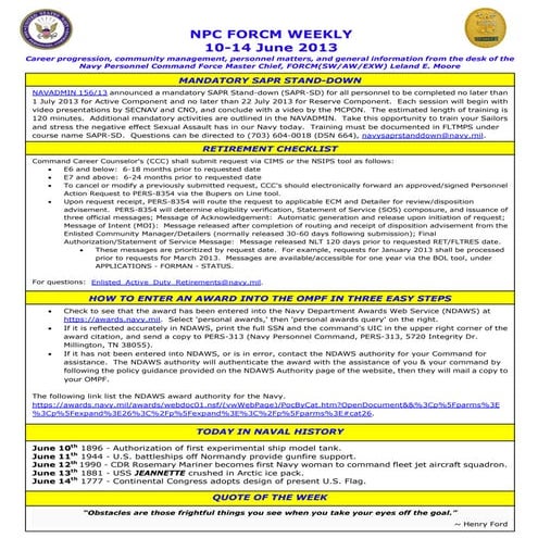 Npc force weekly 10 14 june 2013