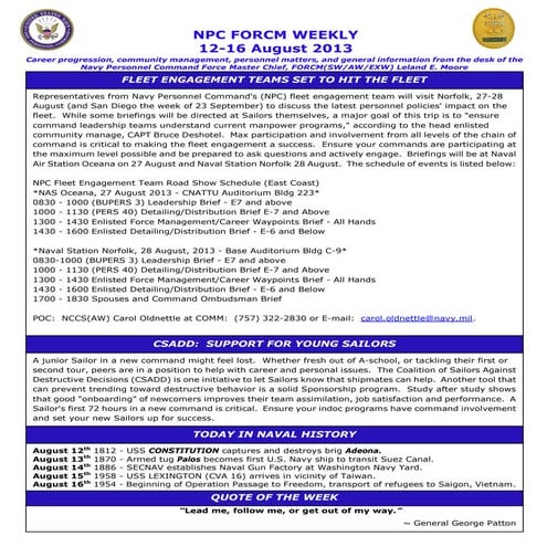 Npc force weekly 12 16 august 2013