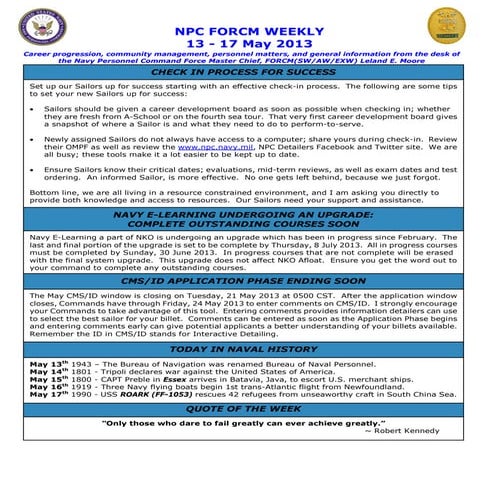 Npc force weekly 13 17 may 2013