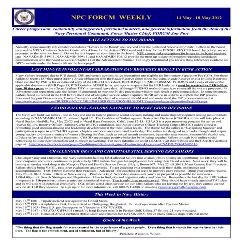Npc force weekly 14 may   18 may 2012