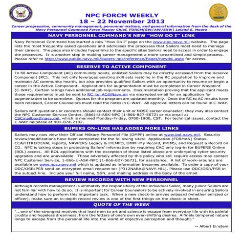 Npc force weekly 18 22 nov