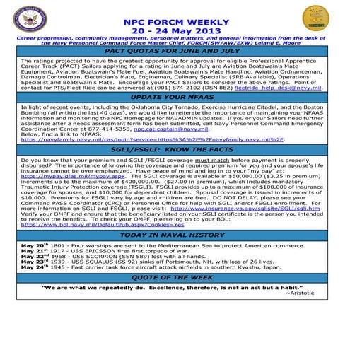 Npc force weekly 20 24 may 2013