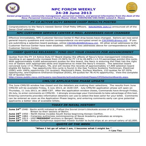 Npc force weekly 24 28 june 2013