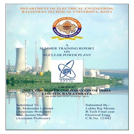 NPCIL-Summer Training Report-2015