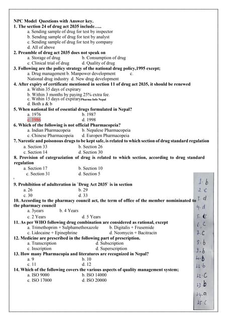EXIT EXAM D PHARM MODEL PAPER IMPORTANT MCQS PATTERN.pdf ...