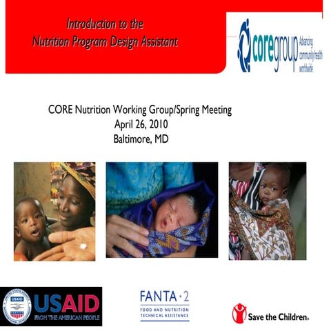 Introduction to the Nutrition Program Design Assistant