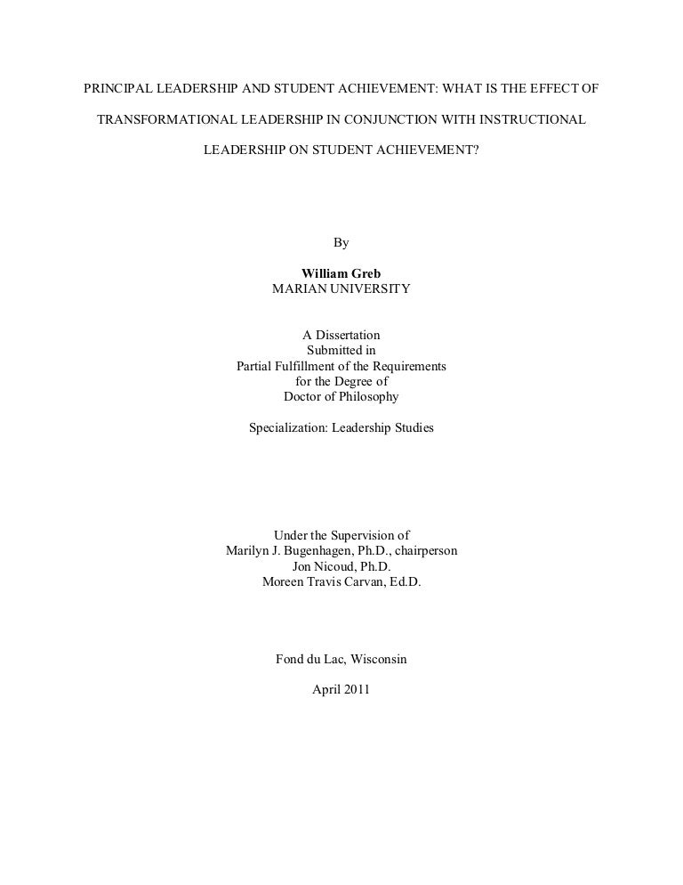 Dissertation on leadership