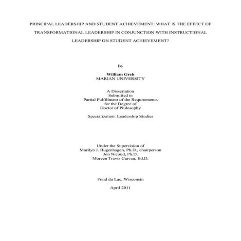 Principal instructional leadership practice and its relationship with ...