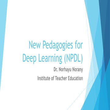 New Pedagogies for Deep Learning