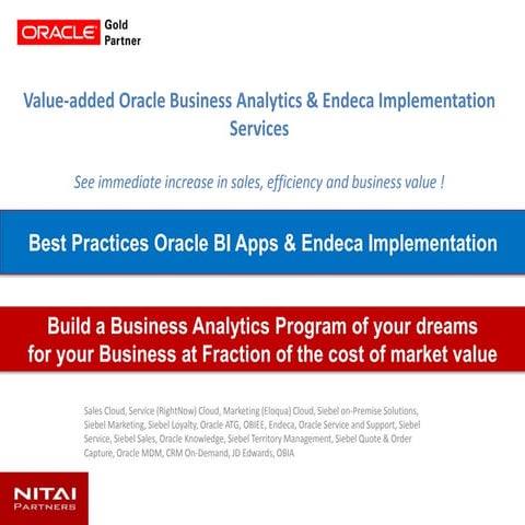 Oracle Business Analytics Implementation experts | PPT
