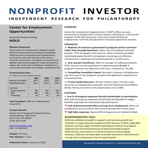 Center for Employment Opportunities