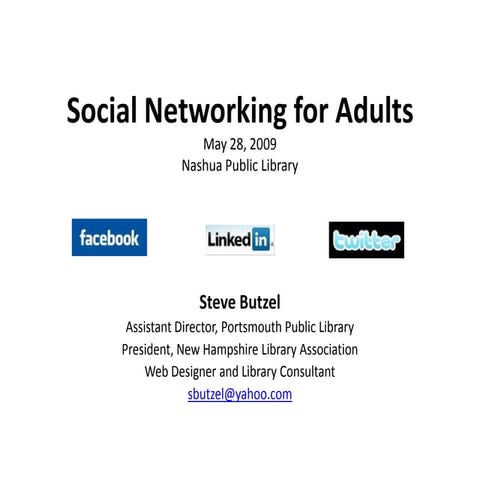 Social Networking for Adults