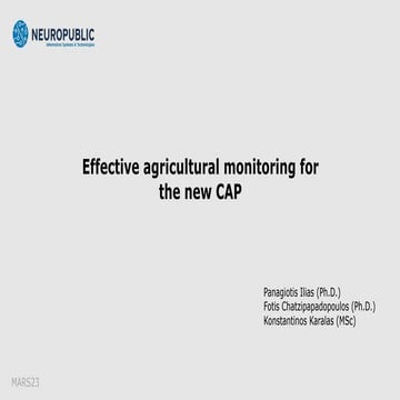 Effective agricultural monitoring for the new CAP | PDF