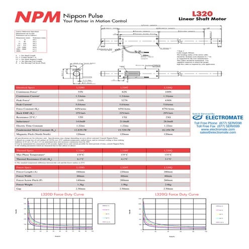 Npm l320 specsheet