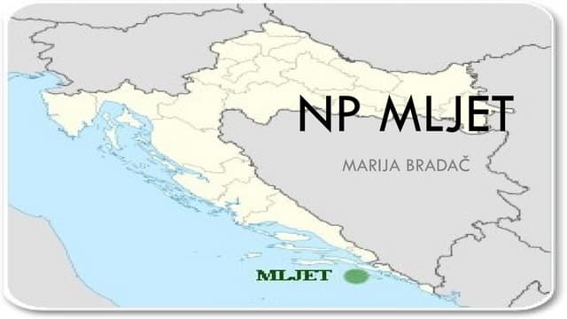 NP Mljet Geografija -Nacionalni park Mljet