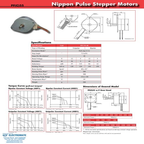 Npm pf(c)55 specsheet