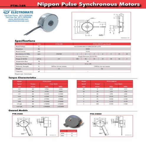 Npm ptm24b specsheet
