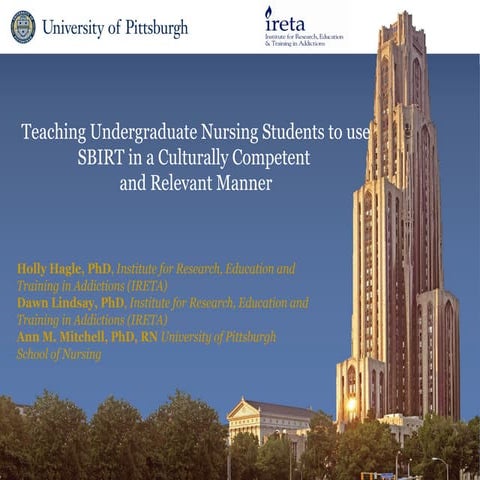 Teaching Undergraduate Nursing Students to use SBIRT in a Culturally Competen...
