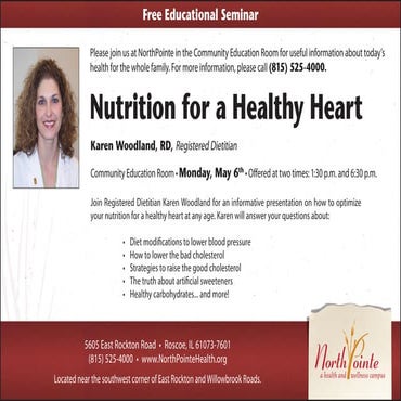 Free Educational Seminar on Nutrition for a Healthy Heart