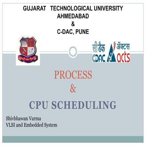 Process and CPU scheduler