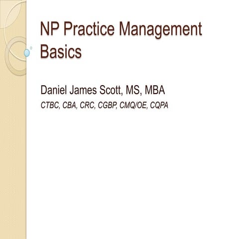 Nurse Practitioner Practice Management Basics