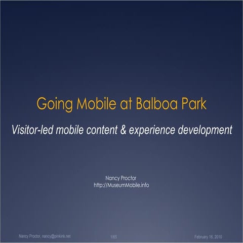 Going Mobile at Balboa Park