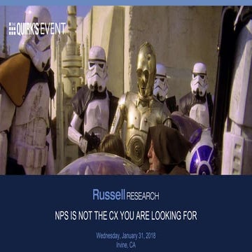 NPS Is Not the CX You're Looking For - Quirk's 2018