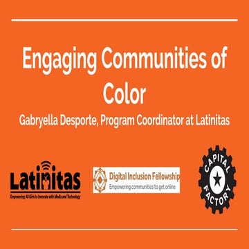 NPTechClubATX - Engaging Communities of Color