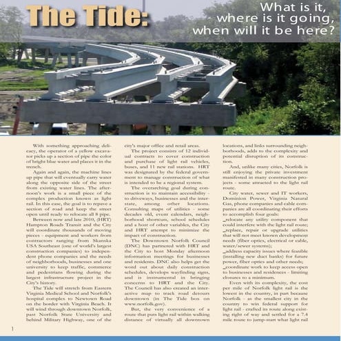 The TIDE, Hampton Roads Light Rail begins