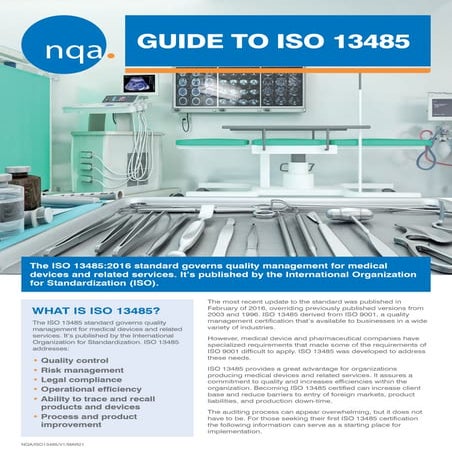 NQA ISO 13485 Introduction Guide