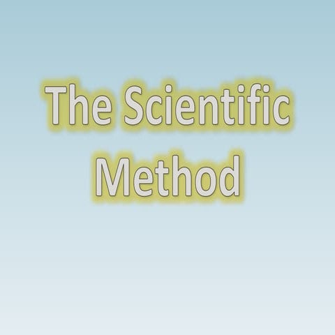 U1L2 - scientific method 