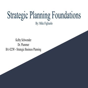 Strategic Planning Foundations