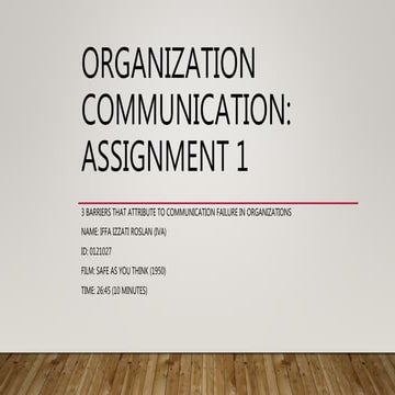 Barriers That Attribute to Communication Failure in Organisation