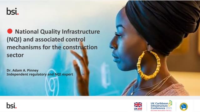 National Quality Infrastructure (NQI) and associated control mechanisms for t...